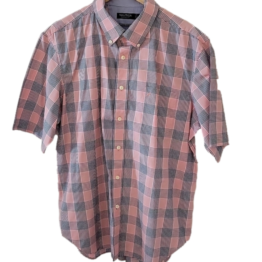 XL NAUTICA CLASSIC FIT WRINKLE RESISTANT PLAID SHIRT - Picture 1 of 9